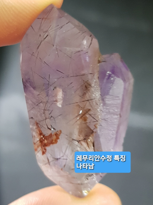 작은 블랙침 자수정