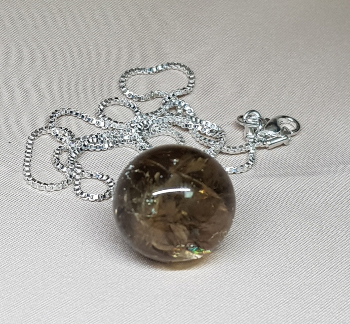 무지개 연수정 19mm 구슬형 펜던트