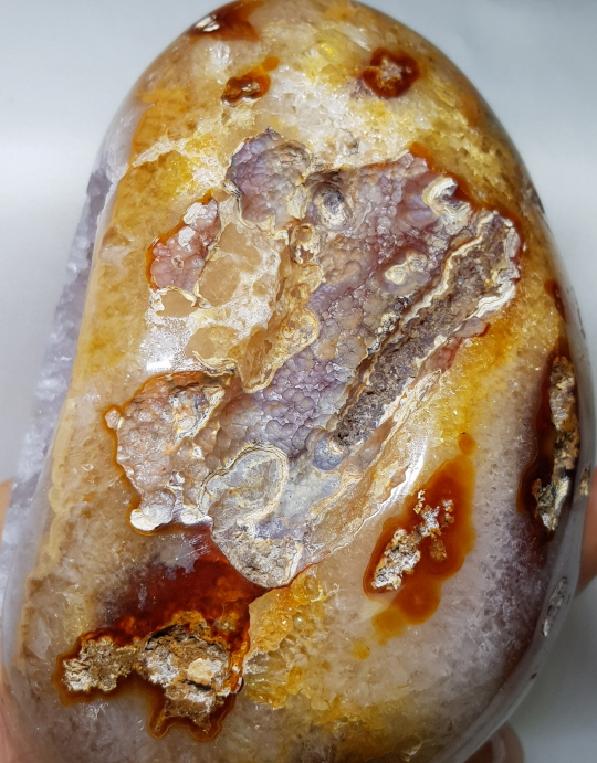 아게이트자수정 계란형지오드