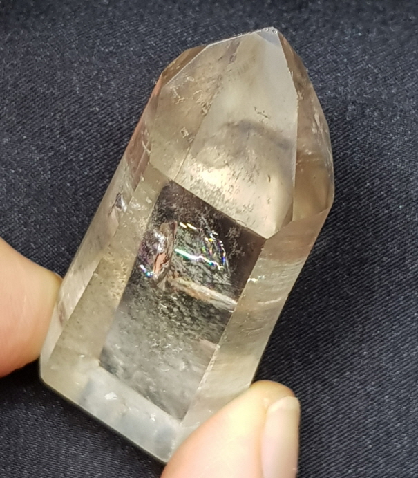 무지개  스모키 시트린 육각주