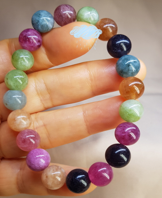 칼라 투어머린 10mm 팔찌