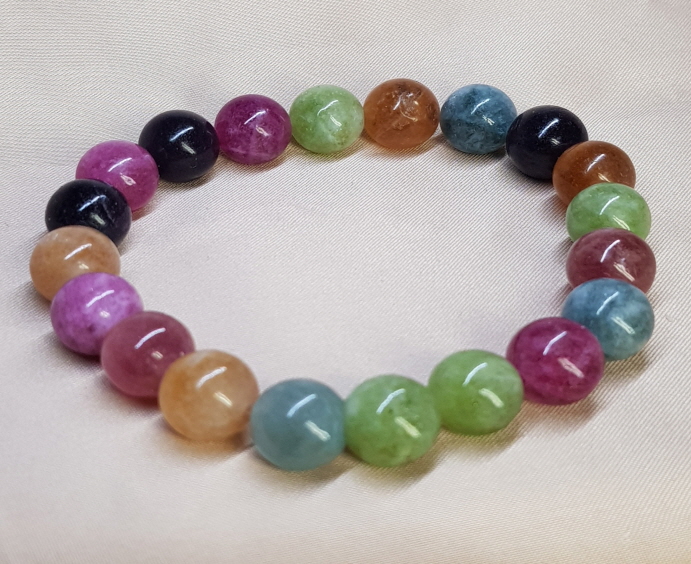 칼라 투어머린 10mm 팔찌