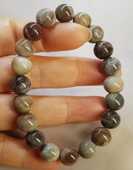 나무화석팔찌10mm