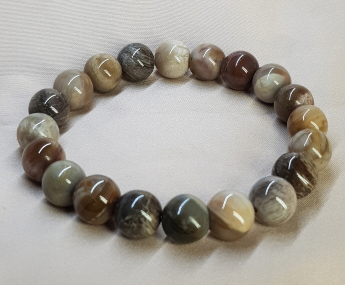 나무화석팔찌10mm