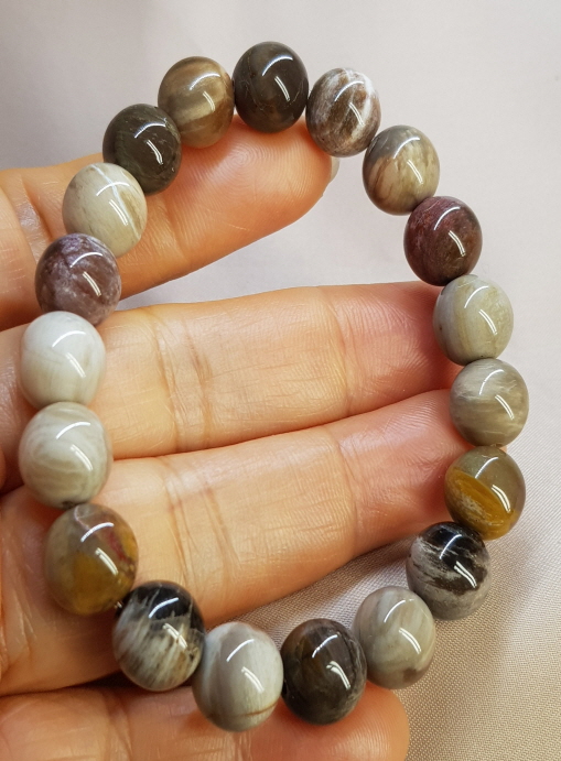 나무화석수정(규화목)10mm팔찌