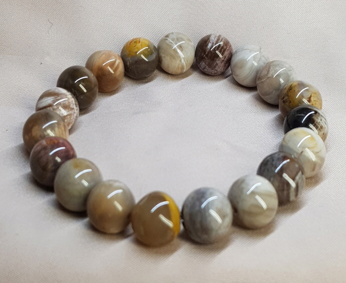 나무화석수정(규화목)10mm팔찌