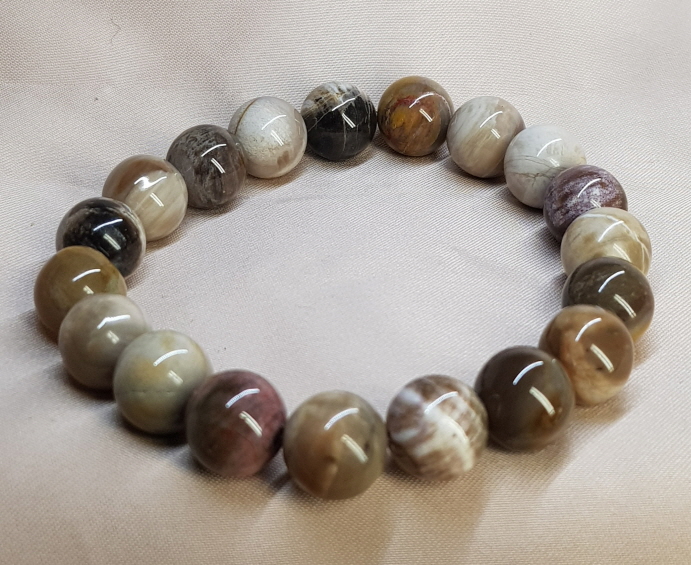 나무화석수정(규화목)10mm팔찌